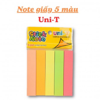 Note giấy 5 màu Uni-T